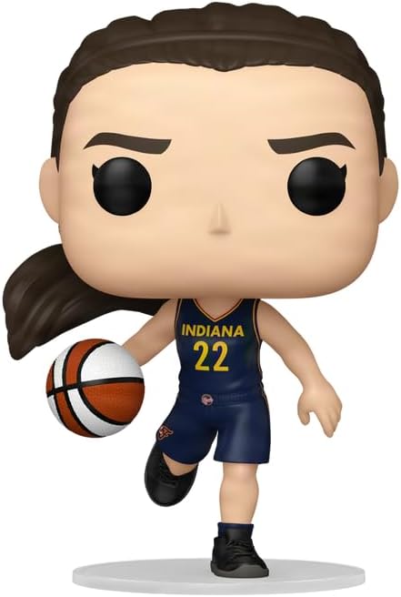 Caitlin Clark #02 Rookie Season Funko POP! Basketball WNBA: Indiana Fever Figurine with HOFSM Protector Case