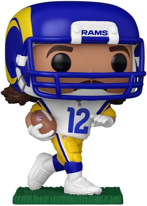 Puka Nacua #306 Facsimile Signed Reprint Laser Autographed Funko POP! Football NFL: Los Angeles Rams Figurine with Protector Case
