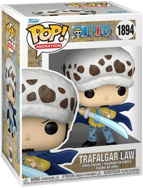 Trafalgar Law #1894 One Piece Funko POP! Animation Anime Figurine Bundle with HOFSM Protector Case