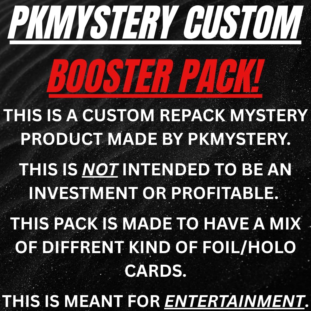PKMystery 10-Card Foil Pack, Compatible with Pokémon Cards, No Duplicates