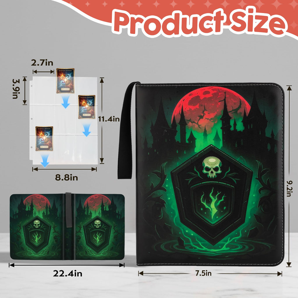 9 Pocket Card Binder for MTG/YGO/PTCG/Game Cards, Holds 900 Cards,Premium Card Collector Book for TCG Players,Toys Gifts for Kids(MTG-5)