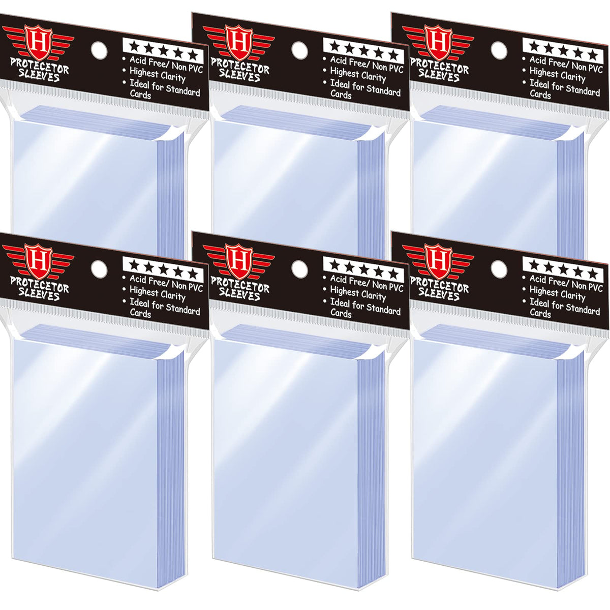 500 Counts Card Sleeves for Trading Cards, Soft Penny Card Sleeves Clear Plastic Card Protectors Fit for Baseball Card, Sports Cards, MTG Game Card Standard Cards