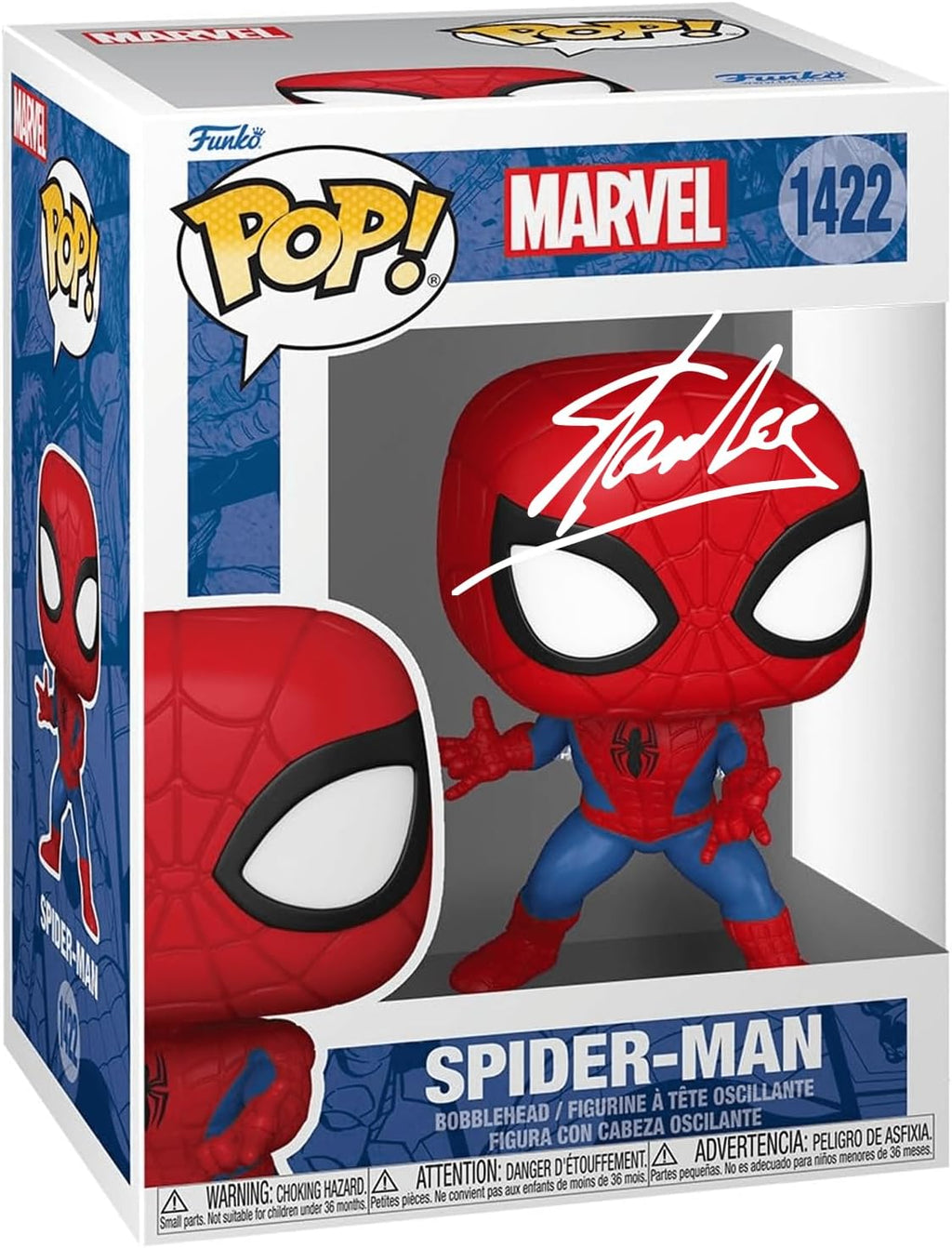 Stan Lee Spider-Man #1422 Signed Funko POP! Marvel