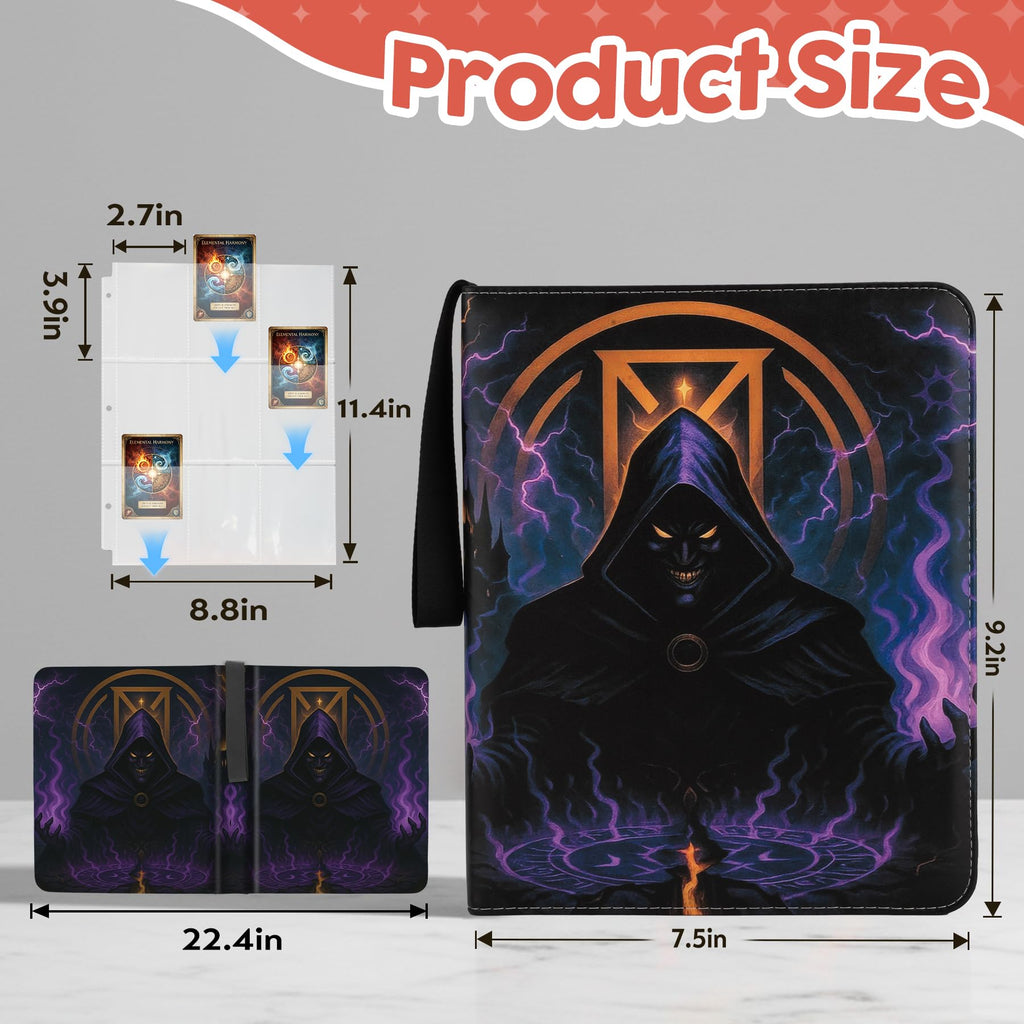 9 Pocket Card Binder for MTG/YGO/PTCG/Game Cards, Holds 900 Cards,Premium Card Collector Book for TCG Players,Toys Gifts for Kids(MTG-5)