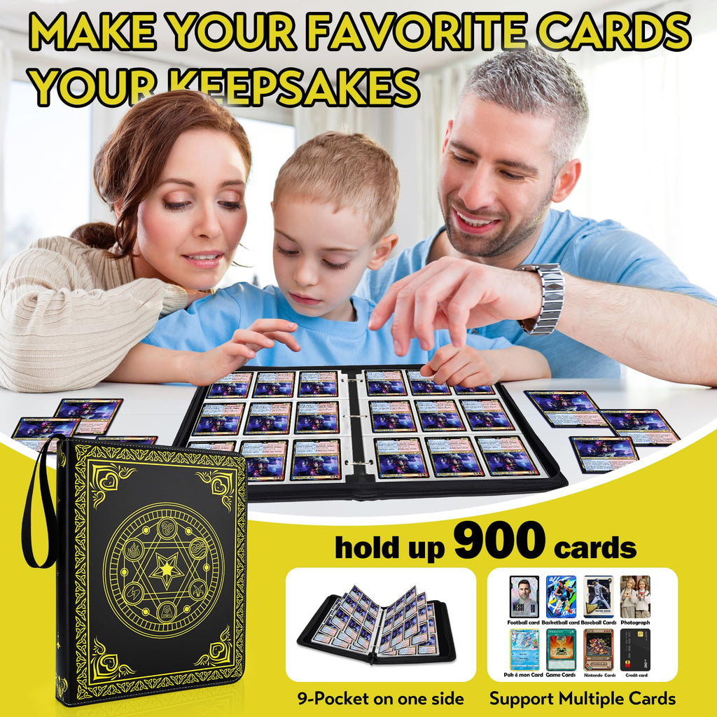 9 Pocket Card Binder for MTG/YGO/PTCG/Game Cards, Holds 900 Cards,Premium Card Collector Book for TCG Players,Toys Gifts for Kids(MTG-5)