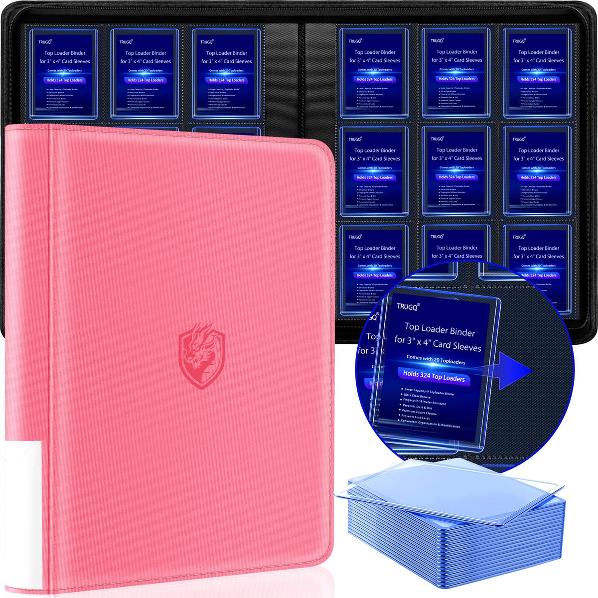 Toploader Binder Holds 324 Toploaders - 20 Toploaders