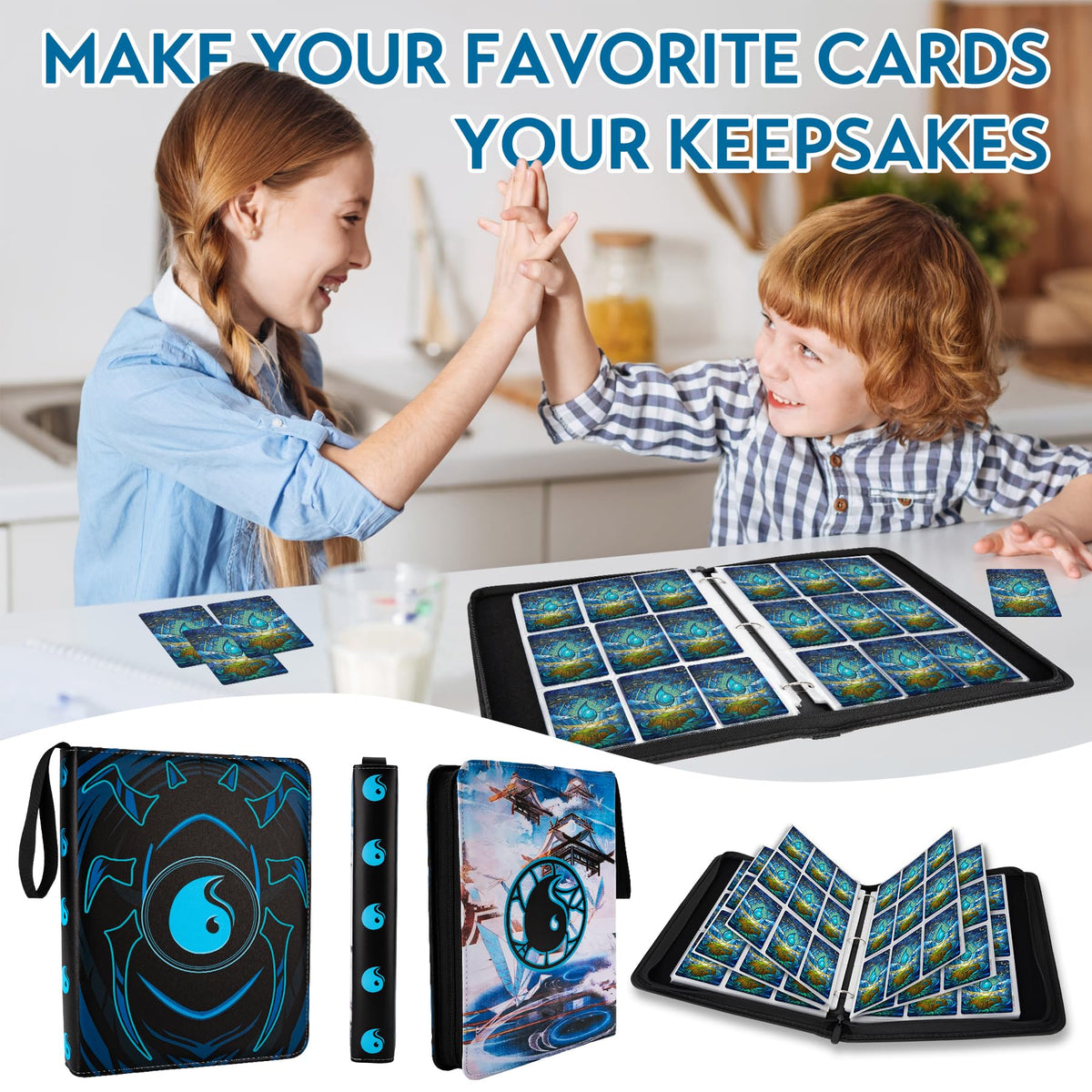 9 Pocket Card Binder for MTG/YGO/PTCG/Game Cards, Holds 900 Cards,Premium Card Collector Book for TCG Players,Toys Gifts for Kids(MTG-5)