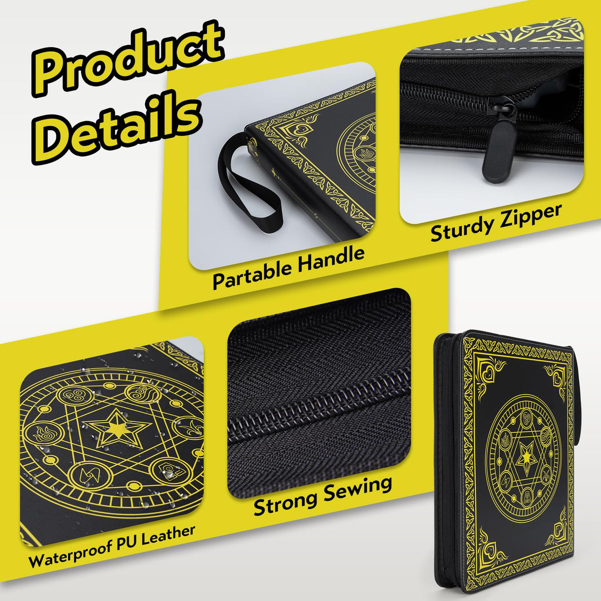 9 Pocket Card Binder for MTG/YGO/PTCG/Game Cards, Holds 900 Cards,Premium Card Collector Book for TCG Players,Toys Gifts for Kids(MTG-5)