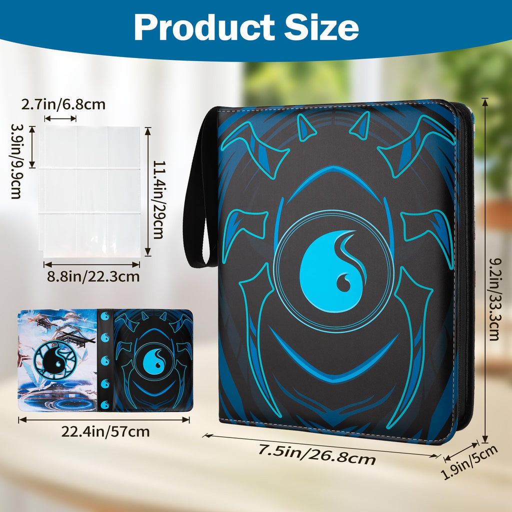 9 Pocket Card Binder for MTG/YGO/PTCG/Game Cards, Holds 900 Cards,Premium Card Collector Book for TCG Players,Toys Gifts for Kids(MTG-5)