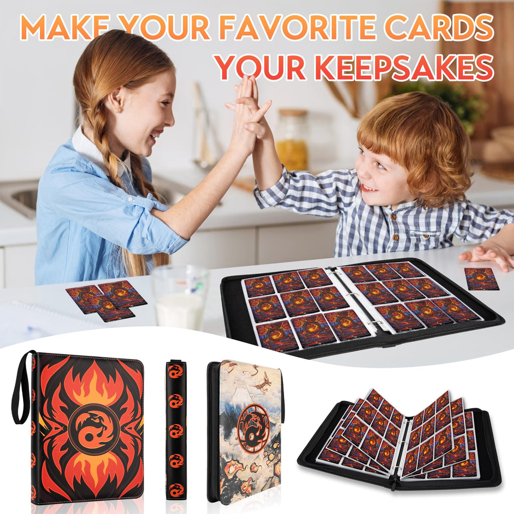 9 Pocket Card Binder for MTG/YGO/PTCG/Game Cards, Holds 900 Cards,Premium Card Collector Book for TCG Players,Toys Gifts for Kids(MTG-5)