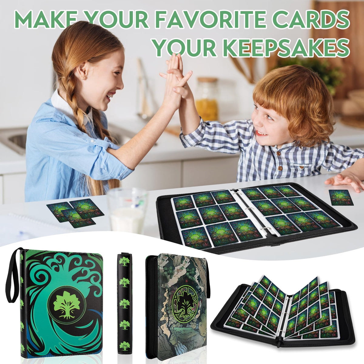 9 Pocket Card Binder for MTG/YGO/PTCG/Game Cards, Holds 900 Cards,Premium Card Collector Book for TCG Players,Toys Gifts for Kids(MTG-5)