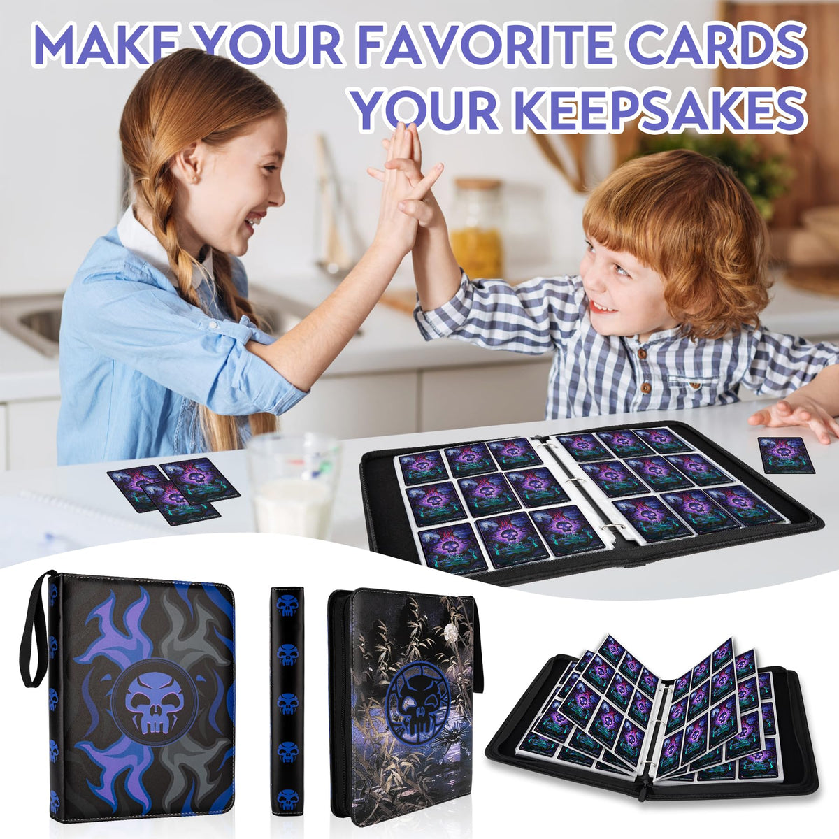 9 Pocket Card Binder for MTG/YGO/PTCG/Game Cards, Holds 900 Cards,Premium Card Collector Book for TCG Players,Toys Gifts for Kids(MTG-5)