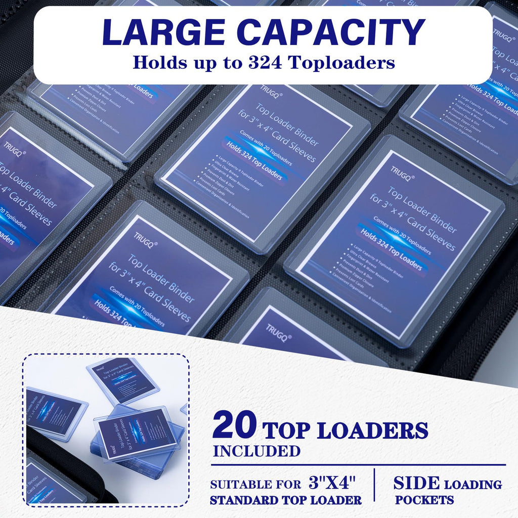 Toploader Binder Holds 324 Toploaders - 20 Toploaders