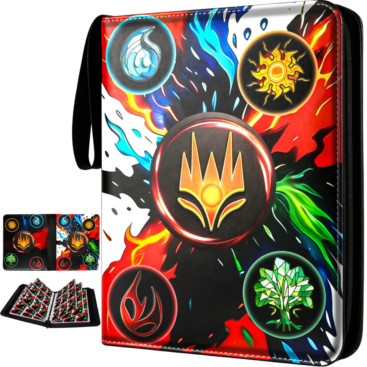 9 Pocket Card Binder for MTG/YGO/PTCG/Game Cards, Holds 900 Cards,Premium Card Collector Book for TCG Players,Toys Gifts for Kids(MTG-5)