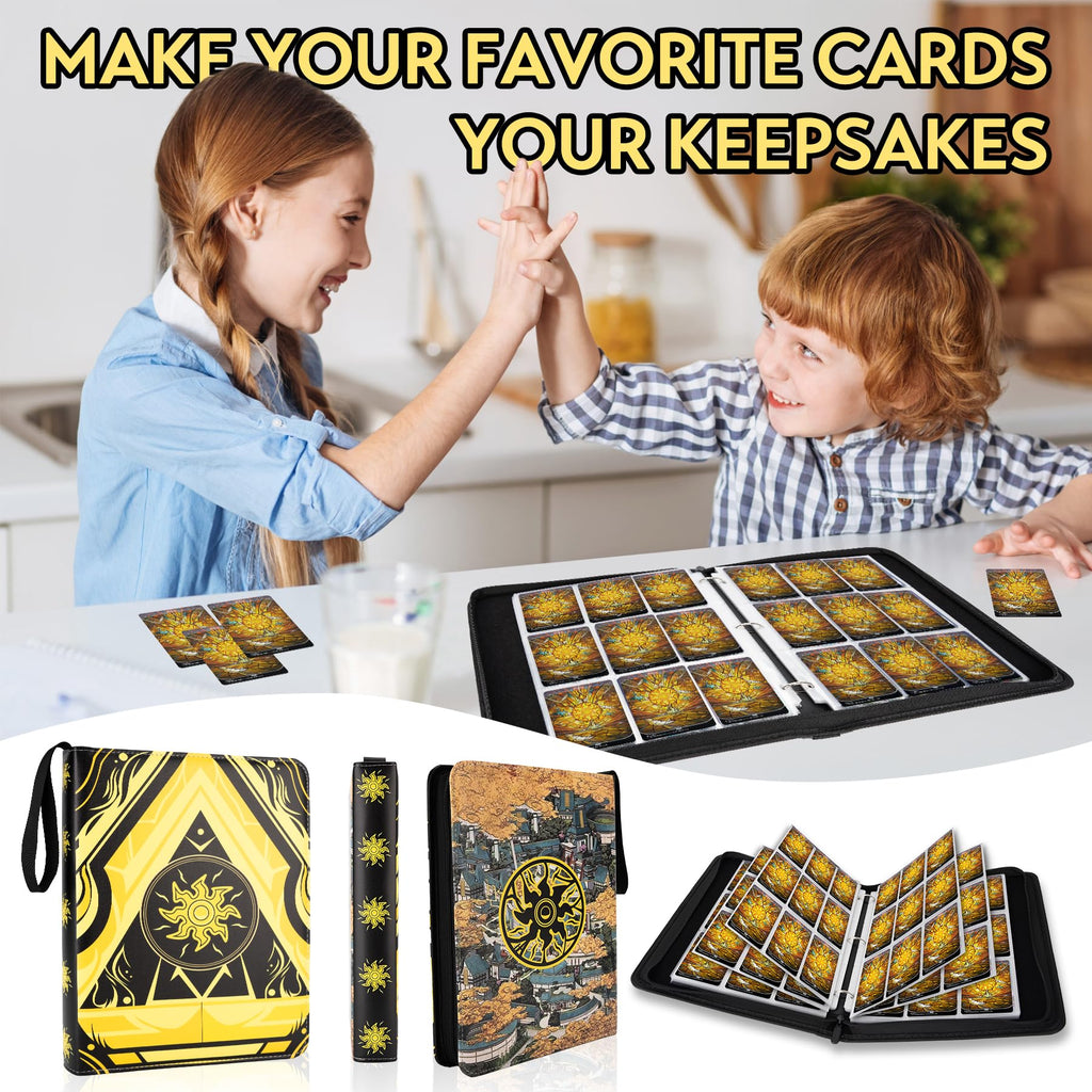 9 Pocket Card Binder for MTG/YGO/PTCG/Game Cards, Holds 900 Cards,Premium Card Collector Book for TCG Players,Toys Gifts for Kids(MTG-5)