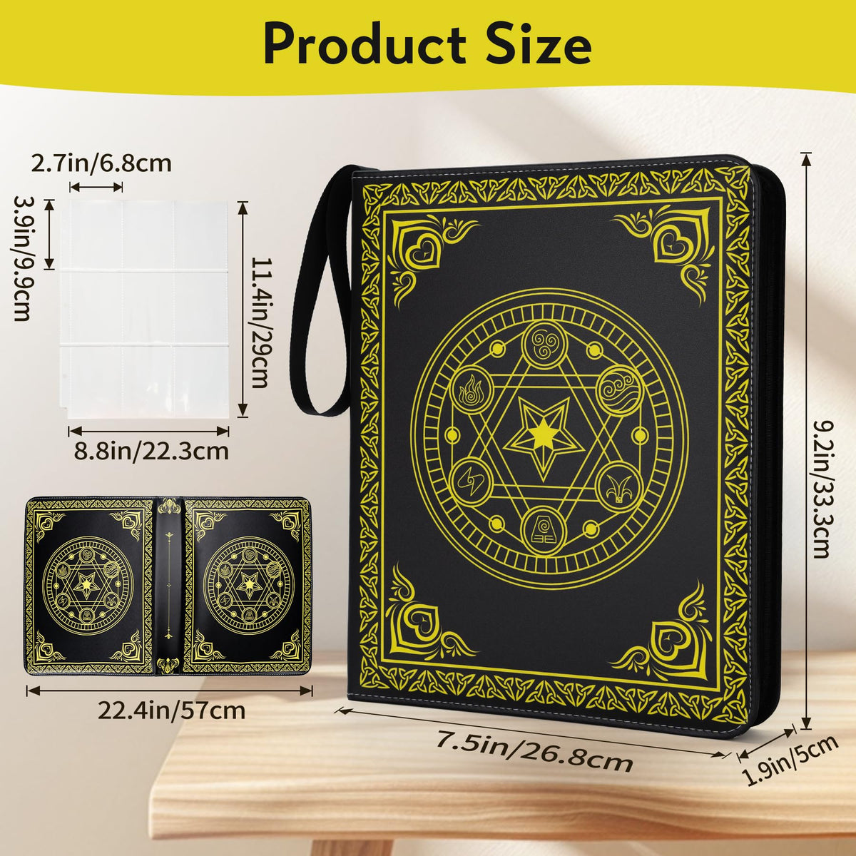 9 Pocket Card Binder for MTG/YGO/PTCG/Game Cards, Holds 900 Cards,Premium Card Collector Book for TCG Players,Toys Gifts for Kids(MTG-5)