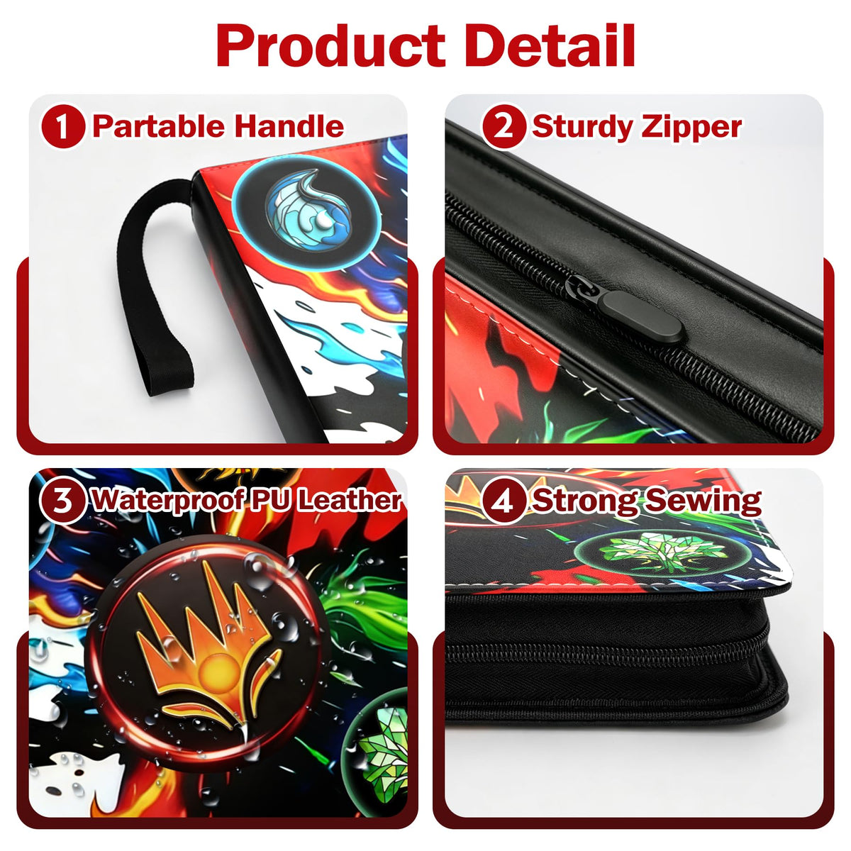 9 Pocket Card Binder for MTG/YGO/PTCG/Game Cards, Holds 900 Cards,Premium Card Collector Book for TCG Players,Toys Gifts for Kids(MTG-5)
