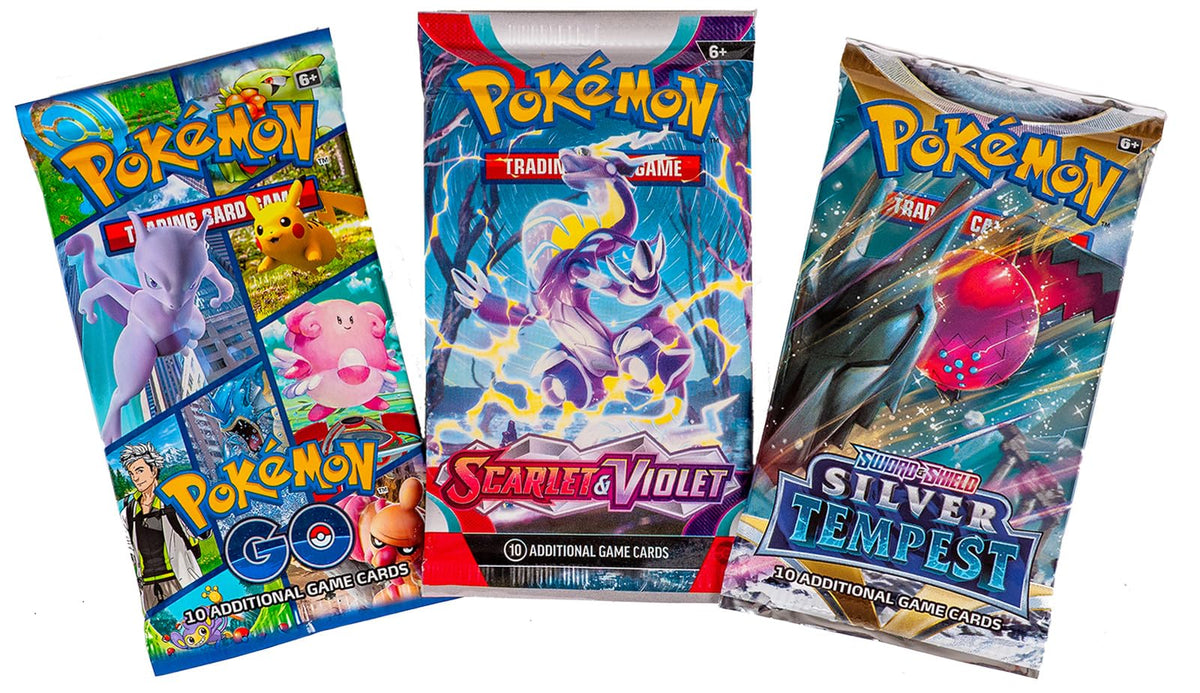 Pokémon TCG 3 Booster Packs, 30 Cards Total, 100% Authentic, Random Rares & Holofoils, 3 Blister Packs