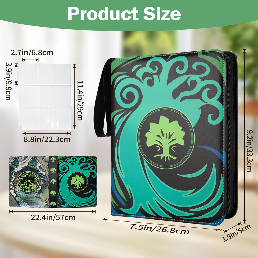 9 Pocket Card Binder for MTG/YGO/PTCG/Game Cards, Holds 900 Cards,Premium Card Collector Book for TCG Players,Toys Gifts for Kids(MTG-5)