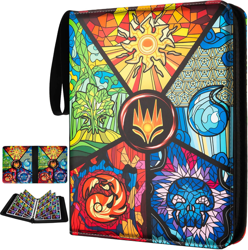 9 Pocket Card Binder for MTG/YGO/PTCG/Game Cards, Holds 900 Cards,Premium Card Collector Book for TCG Players,Toys Gifts for Kids(MTG-5)