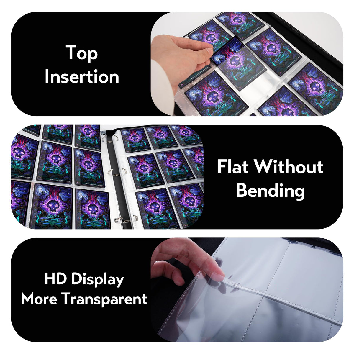 9 Pocket Card Binder for MTG/YGO/PTCG/Game Cards, Holds 900 Cards,Premium Card Collector Book for TCG Players,Toys Gifts for Kids(MTG-5)