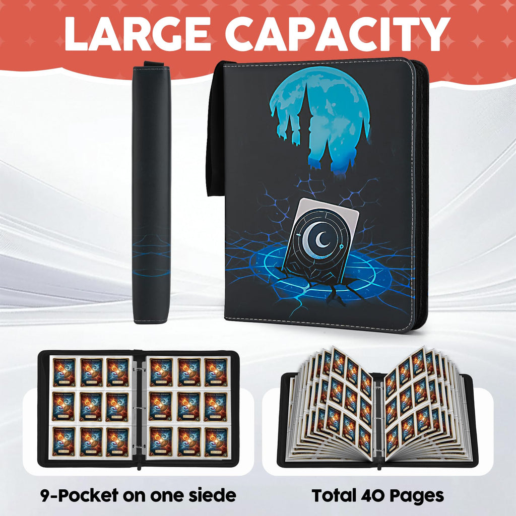 9 Pocket Card Binder for MTG/YGO/PTCG/Game Cards, Holds 900 Cards,Premium Card Collector Book for TCG Players,Toys Gifts for Kids(MTG-5)