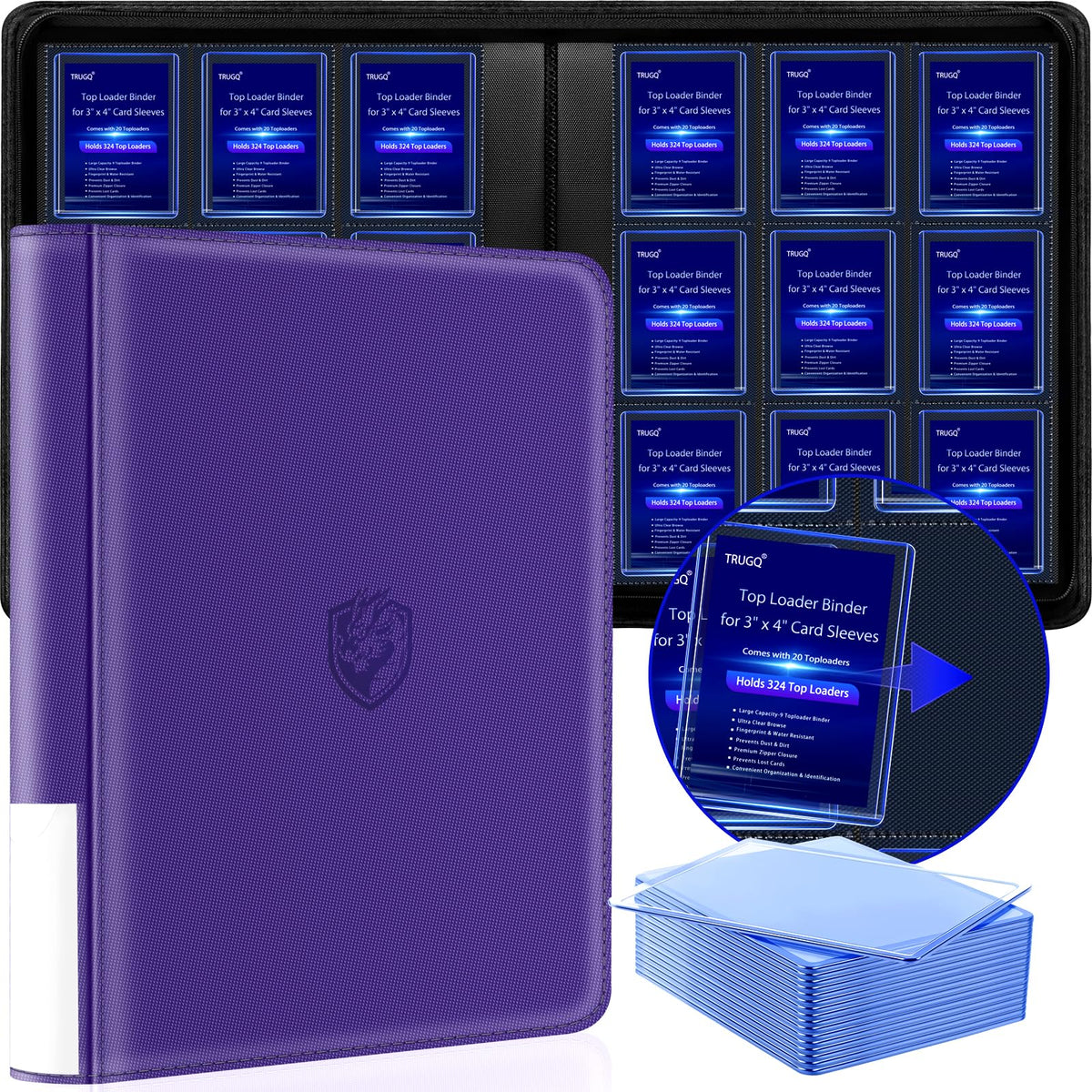 Toploader Binder Holds 324 Toploaders - 20 Toploaders