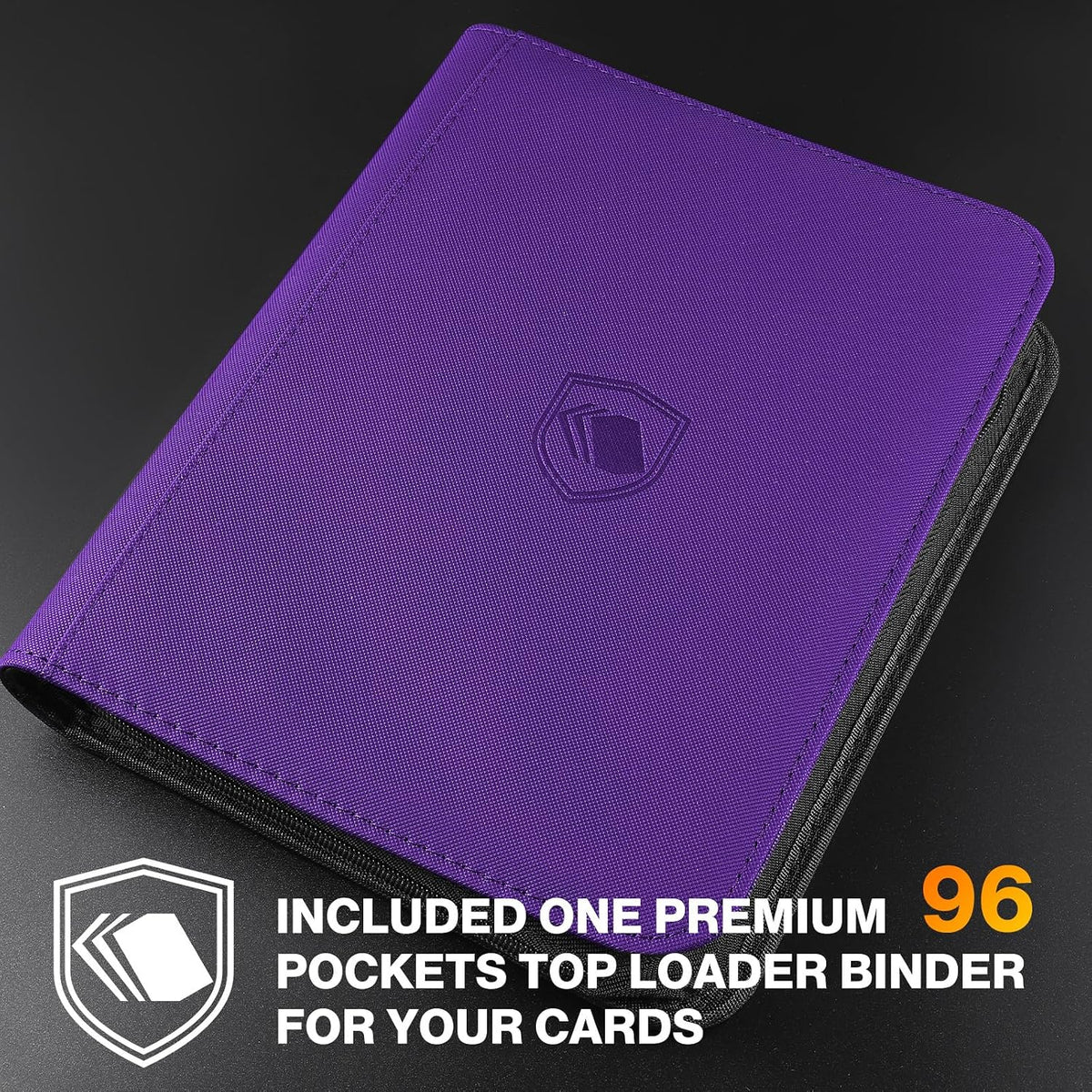 400 Card Sleeves Top Loaders for Cards Included 96 Pockets Top Loader Binder, 3" x 4" Baseball Card Protector Hard Plastic Card Holder for Sports Trading Cards (200 Toploaders + 200 Soft Sleeves)