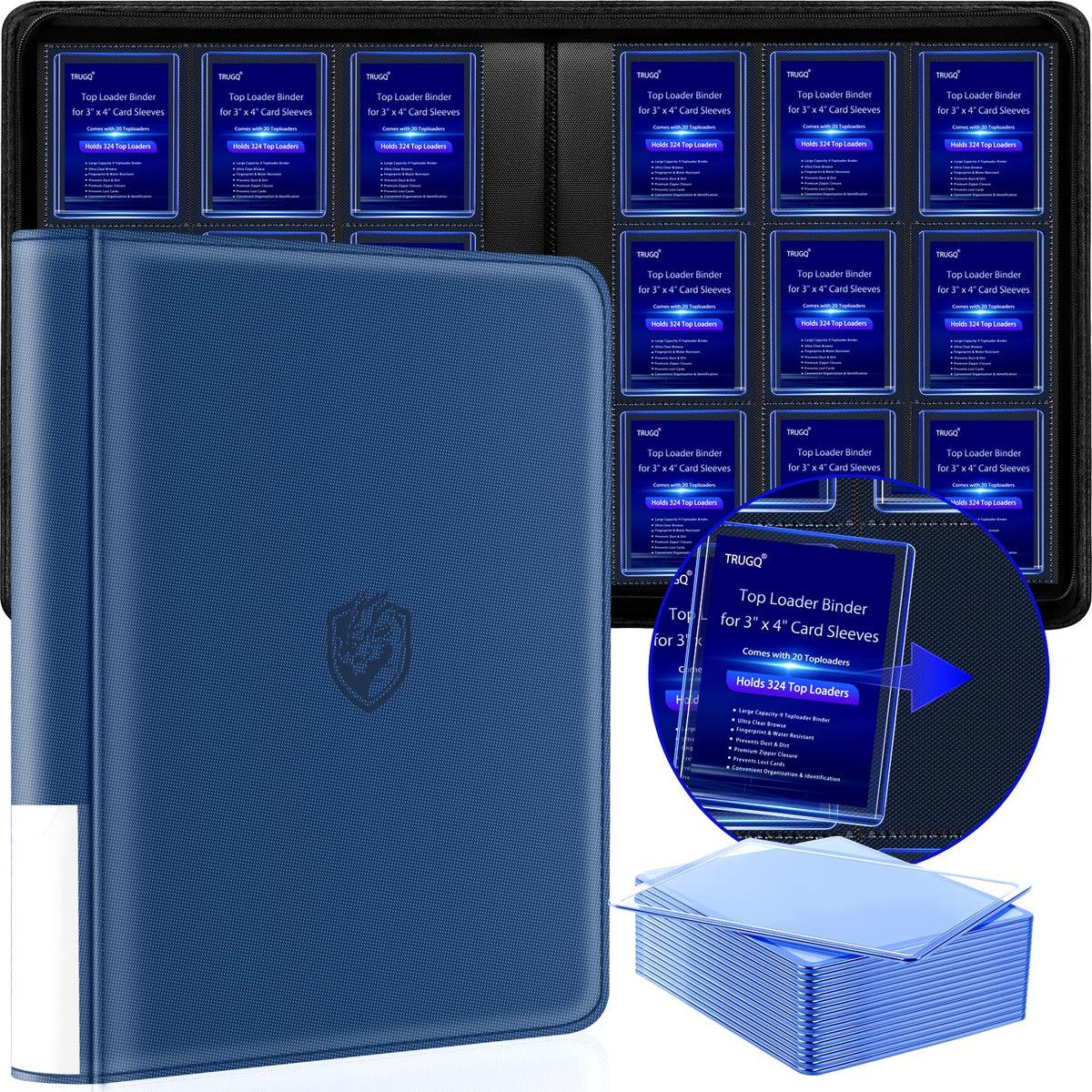 Toploader Binder Holds 324 Toploaders - 20 Toploaders