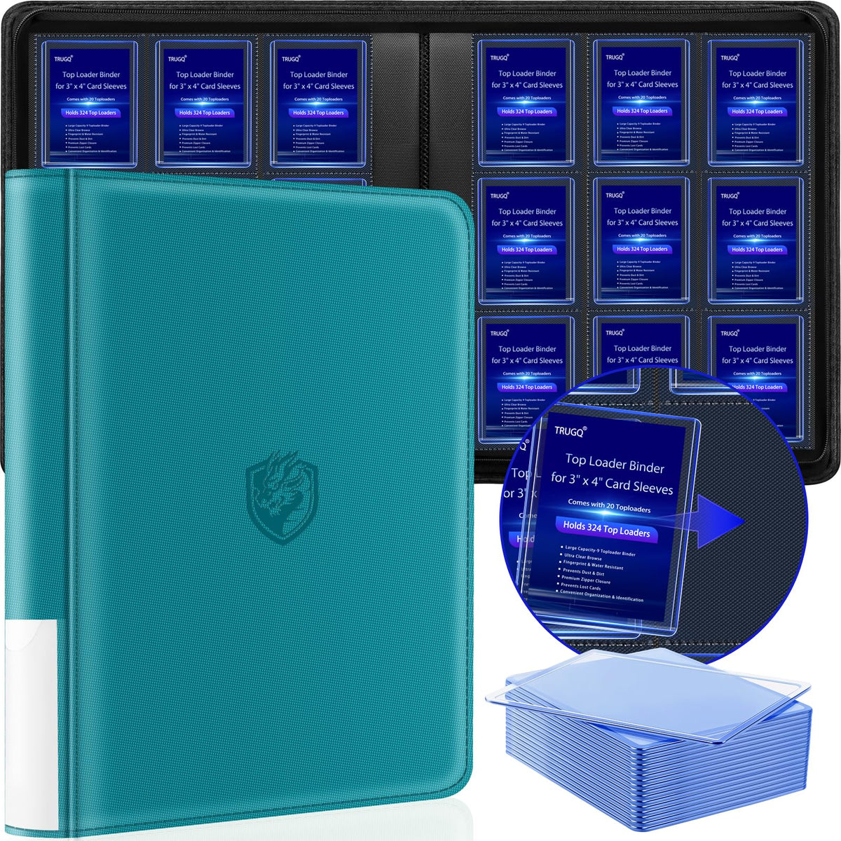 Toploader Binder Holds 324 Toploaders - 20 Toploaders