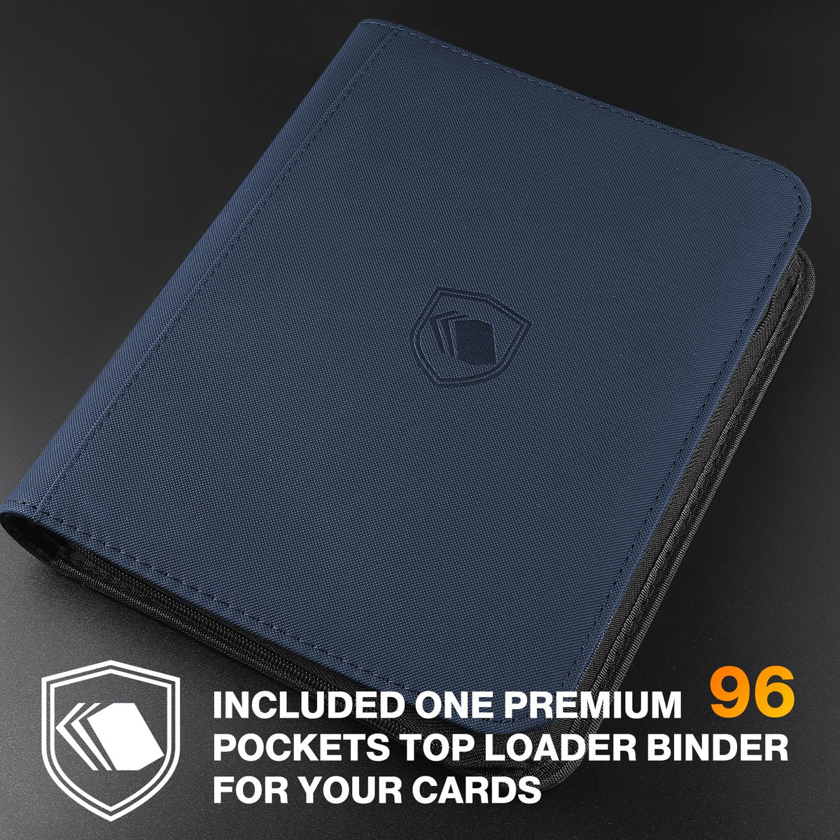 400 Card Sleeves Top Loaders for Cards Included 96 Pockets Top Loader Binder, 3" x 4" Baseball Card Protector Hard Plastic Card Holder for Sports Trading Cards (200 Toploaders + 200 Soft Sleeves)