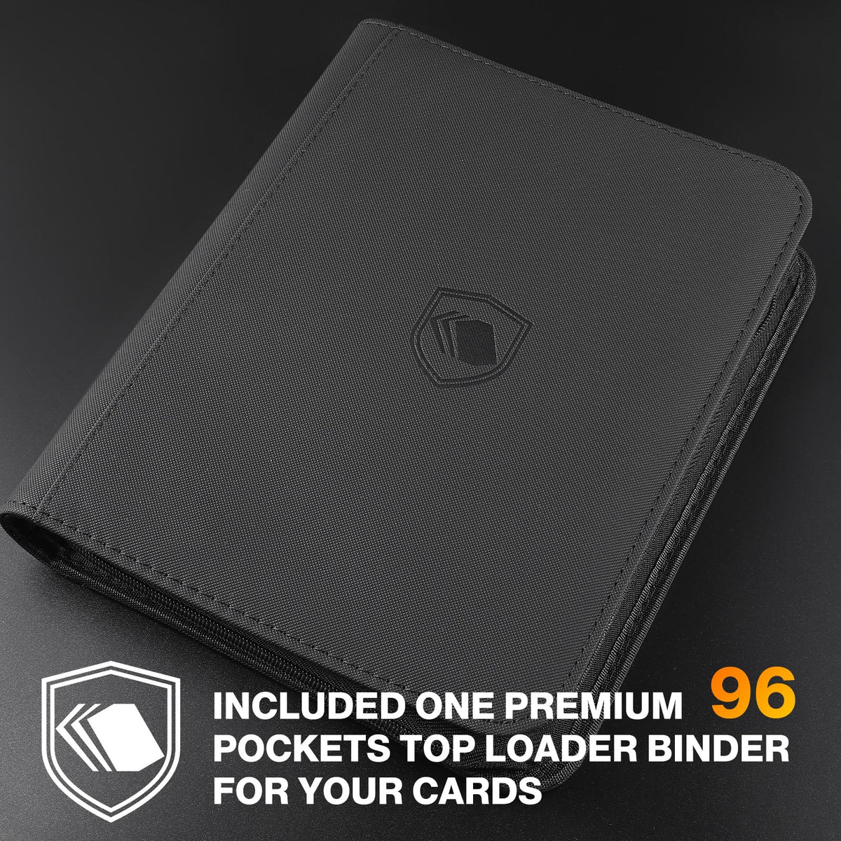 400 Card Sleeves Top Loaders for Cards Included 96 Pockets Top Loader Binder, 3" x 4" Baseball Card Protector Hard Plastic Card Holder for Sports Trading Cards (200 Toploaders + 200 Soft Sleeves)