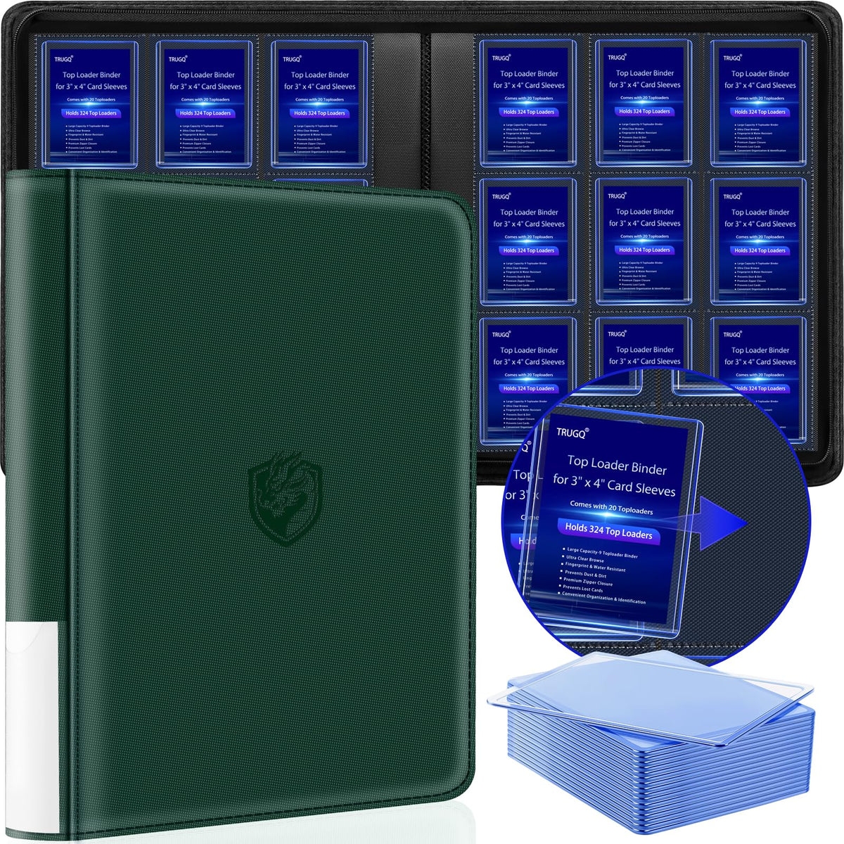 Toploader Binder Holds 324 Toploaders - 20 Toploaders